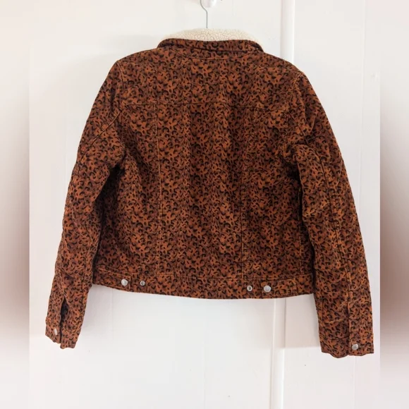Levi's Women's Corduroy Brown Leopard Print Jacket - Picture 8 of 12